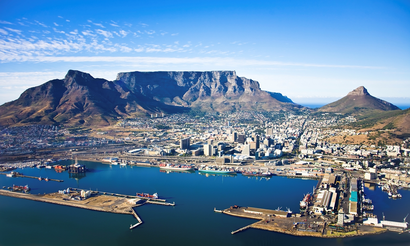 Aerial view of Cape Town, South Africa