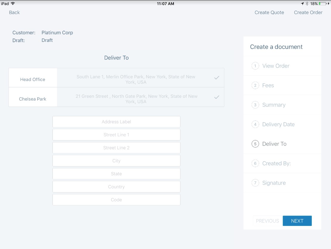 How can I add a new shipping address - display fields